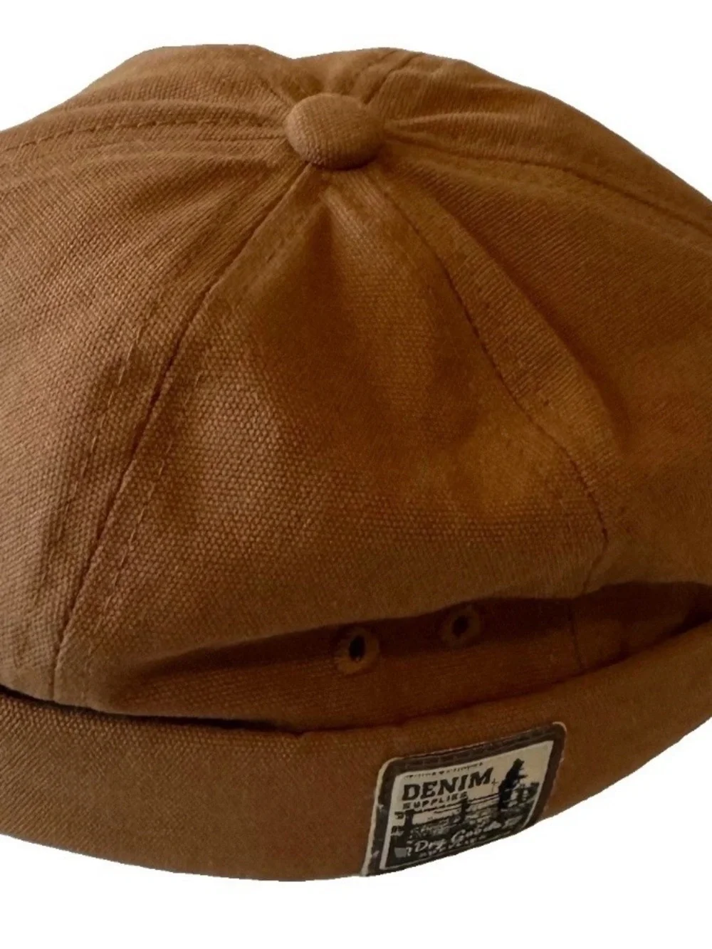 Dry Goods Supplies Beanie Cap Denim Blue, Brimless, Cotton